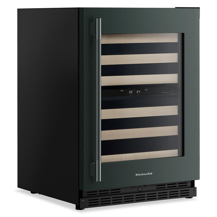 Kitchenaid® 24\" Undercounter Wine Cellar with Full-Extension Wood-Front Racks - Juniper - KUWR524SJP