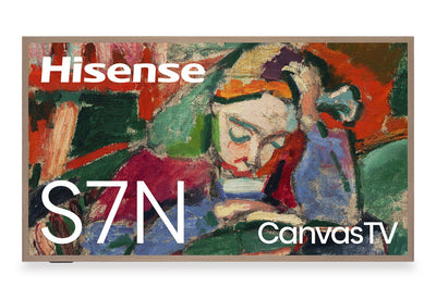 HISENSE 75" CanvasTV QLED 4K UHD Smart Google TV (75S7N) - 2024 Model | Téléviseur intelligent QLED HISENSE QD6QF CanvasTVMC UHD 4K de 75 po avec Google TVMC (75S7N) - modèle 2024