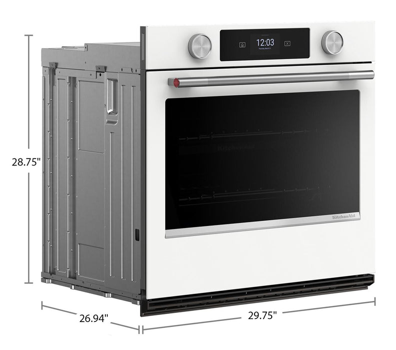 KitchenAid 30\" Smart Electric Single Wall Oven - White - KOES730SWH