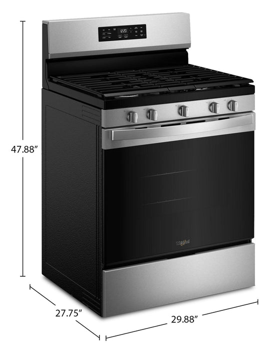Whirlpool 30\" 5.0 Cu. Ft. Gas Range with Air Cooking – Fingerprint Resistant Stainless Steel - WFGS4530SZ