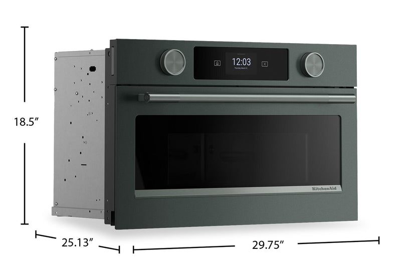 Kitchenaid® 30\" Built-In Microwave Oven with Air Fry – Juniper - KMBS730SJP