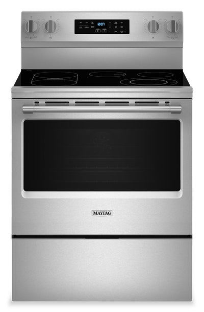 Maytag 30" 5.3 Cu. Ft. Electric Range with No Preheat Air Fry - Stainless Steel - YMFES6030RZ | Cuisinière électrique Maytag de 5,3 pi3 et de 30 po avec friture à air sans préchauffage - acier inoxydable - YMFES6030RZ | YMFES6RZ