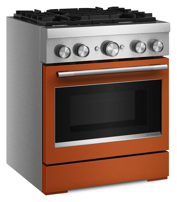 KitchenAid 4.1 Cu. Ft. Dual Fuel Range with No Preheat Air Fry Mode – Scorched Orange - KFDS930SSC