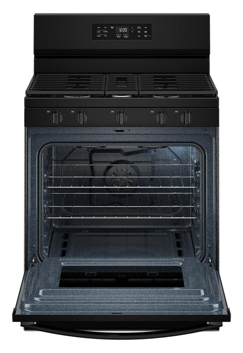 Whirlpool 30\" 5.0 Cu. Ft. Gas Range with Air Cooking – Black - WFGS4530SB
