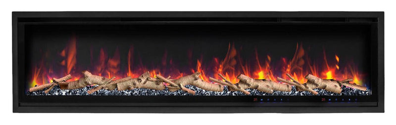 Ceres 65\" Black Diamond Electric Fireplace – Black 