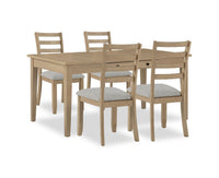 Cove 5pc Dining Table Set with Table & 4 Chairs, Storage Drawers, Melamine, 66