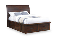 Sonoma Platform Storage Bed with Headboard & Frame, Mango Brown - Full Size 