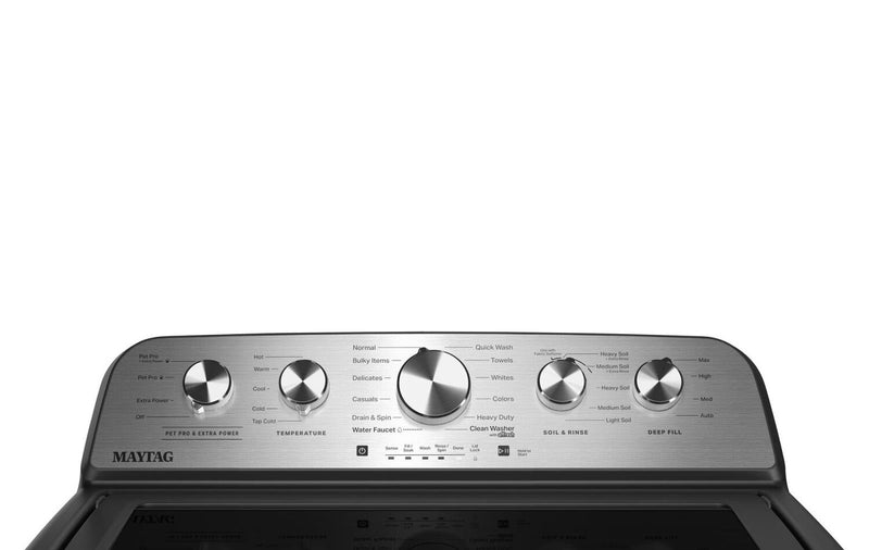 Maytag 5.5 Cu Ft. Top Load Impeller Washer with Pet Pro Option – Volcano Black - MTW5600RU
