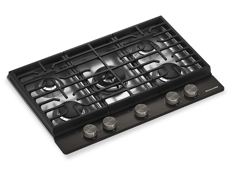  KitchenAid Gas-on-Metal Cooktop with CookShield Finish - Black Ore - KCGK730SBE