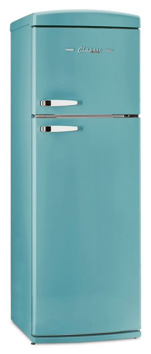 Unique Classic Retro 24\" 11 Cu Ft. Top Freezer Refrigerator – Ocean Mist Turquoise - UNQ-310L T TM
