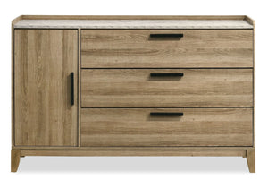 Sable Bedroom 3-Drawer Dresser with Storage Cabinet, 59