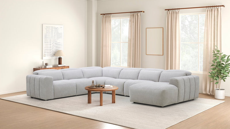 Presidio 6-Piece Right-Facing Power Reclining Sectional – Powder