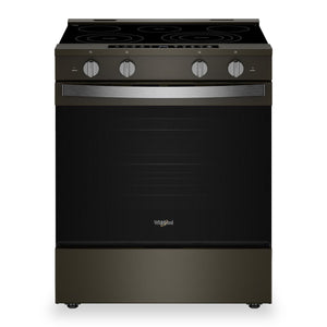 Whirlpool 5.3 Cu. Ft. Electric Range with Air Fry and WipeClean™ Coating - Black Stainless Steel - YWSES7530RV