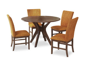 Rain 5-Piece Round Dining Set - Orange