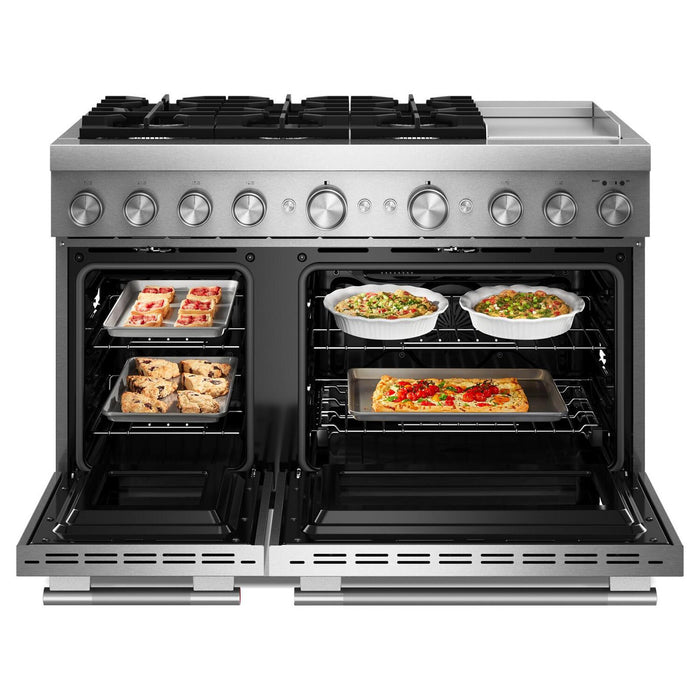 KitchenAid 6.3 Cu. Ft. 6 Burner Dual Fuel Range with Griddle – Stainless Steel - KFDD948SSS