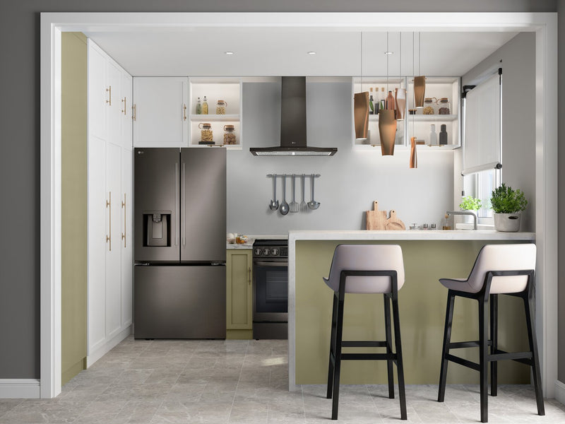 LG 33\" 25 Cu. Ft. 3-Door French Door Refrigerator - PrintProof™ Stainless Steel - LF25H6330D