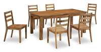 Indie 7pc Dining Set with Table & 6 Chairs, 70-94