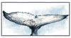 Whale Tail Framed Canvas with Hand Embellishment - 21.5\" x 41.5\"