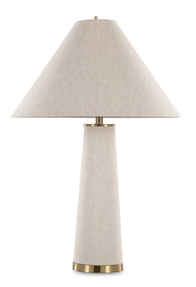 Rachel 19" Contemporary Table Lamp with Linen Shade – Brass | Lampe de table contemporaine Rachel de 19 po avec abat-jour en lin - laiton