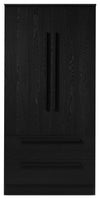 Alex Bedroom 2-Drawer Chest with Storage Cabinet, 33\"W x 68.5\"H - Black