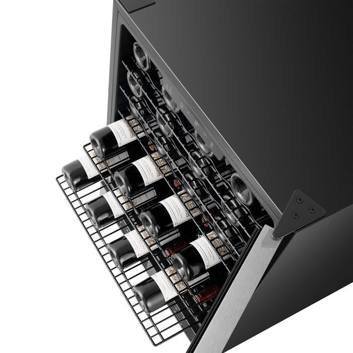 Hisense 5.4 cu. ft. 54-Bottle Hybrid Beverage and Wine Cooler with Reversible Door - Black - HWS054B1ASD