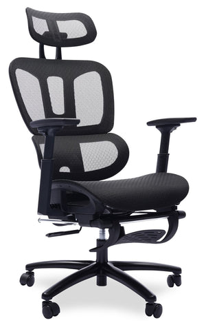 Sealy® Diego 26.3” Adjustable Commercial Grade Office Chair with Mesh Padding & Footrest - Black