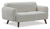 Sadie 63\" Fabric Loveseat with Rubberwood Legs – Beige