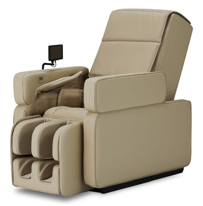 Panasonic Real Pro High Quality Synthetic Leather Full Body Massage Chair – Beige | Fauteuil de massage complet Real ProMC de Panasonic en cuir synthétique de qualité supérieure - beige