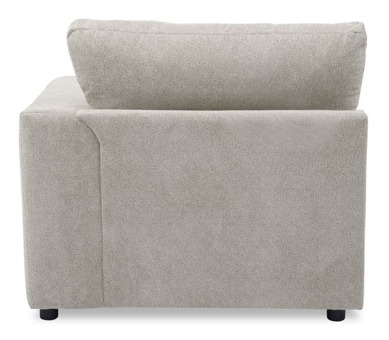 Voyage Modular Fabric Right-Facing Chaise with Removable Back Cushions – Beige