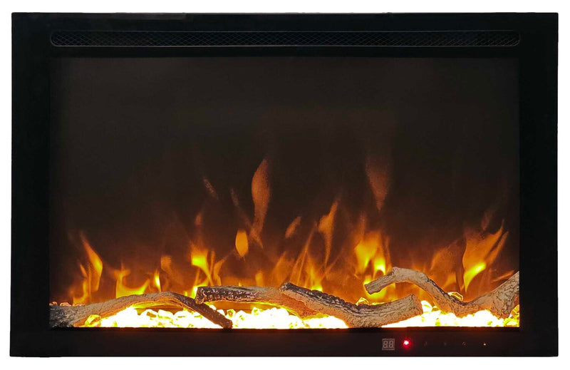 Venus 28\" Essential Built-In Electric Fireplace - Black