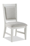 Vida Dining Chair with Polyester Fabric - White