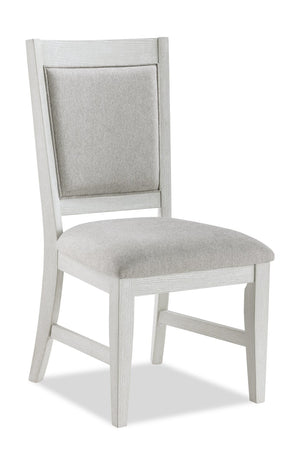 Vida Dining Chair with Polyester Fabric - White