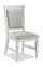 Vida Dining Chair with Polyester Fabric - White