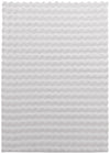 Faux Fur Bubble Light Grey Area Rug with Memory Foam Backing - 7' x 10'