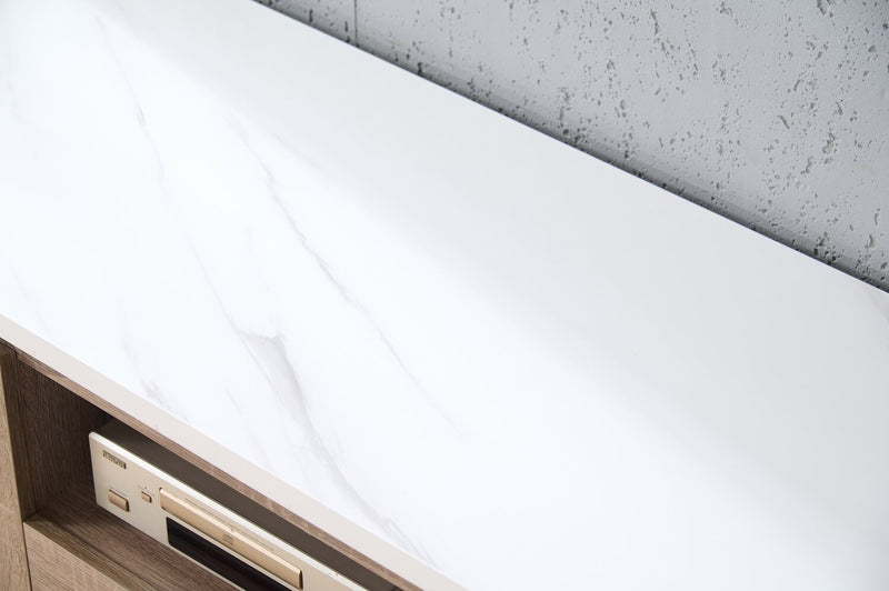 Carlton 58.25\" Modern TV Stand with Storage for TVs up to 58\"- Dark Taupe