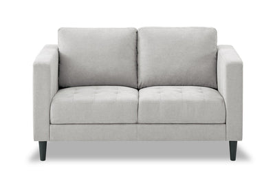Metro 57" Fabric Loveseat with Tufted Seat Cushions and Reversible Back Cushions - Neutral | Causeuse Metro de 57 po en tissu avec coussins de siège capitonnés et coussins de dossier réversibles - neutre