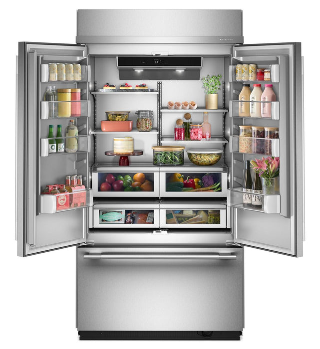 KitchenAid 42\" 24.2 Cu. Ft. French Door Bottom Mount Refrigerator - Stainless Steel - KBFN542SPS
