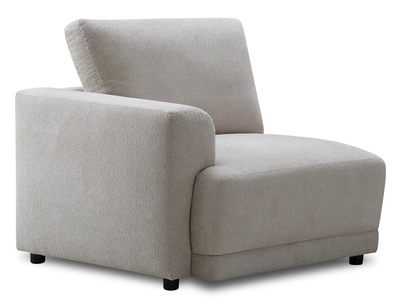 Voyage Modular Left-Facing Fabric Chair with Removable Back Cushions – Beige