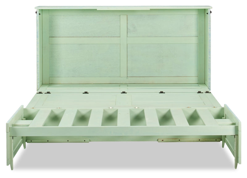Parker Cabinet Bed, Seafoam - Queen Size