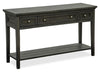 Hanson 50” Traditional Pine Sofa Table with Storage - Graphite