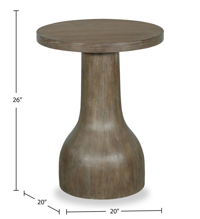 Eldon 20” Modern Round Solid Wood End Table - Porpoise