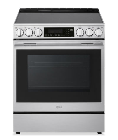 LG 6.3 Cu. Ft. Smart Electric Range with Air Fry – Fingerprint Resistant Stainless Steel - LSEL6337XE | Cuisinière intelligente électrique LG de 6,3 pi3 avec friture à air - acier inoxydable résistant aux traces de doigts - LSEL6337XE