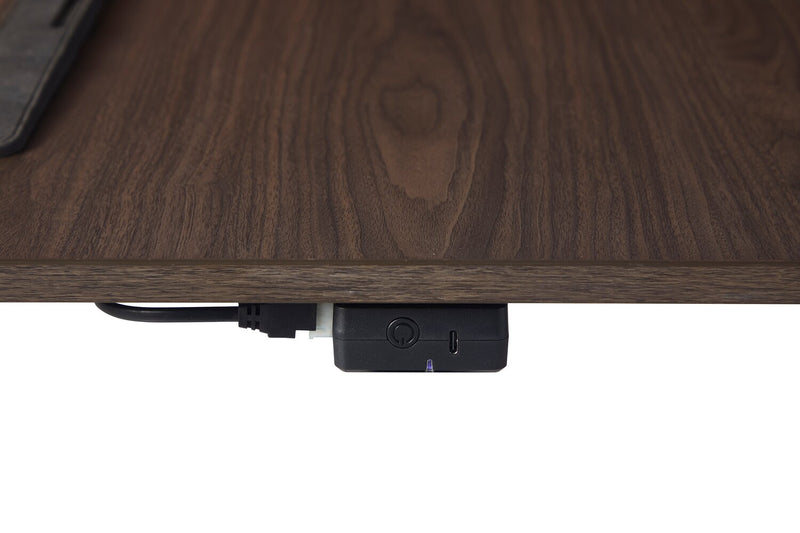 Aaron 26.77\" Portable Lift-Top Office Desk with Adjustable Height - Walnut