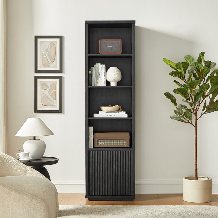 Brenner 20\" Bookcase Pier with Storage – Charcoal 