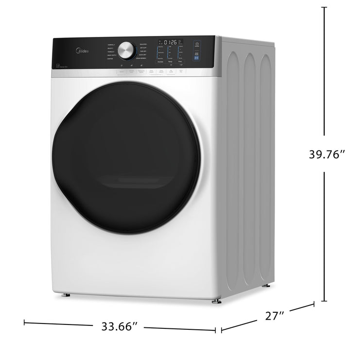 Midea 8.0 Cu. Ft. Tumble Dryer with Steam Care – White - MLHE52S7AWW