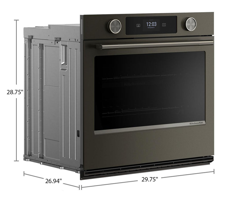 KitchenAid 30\" Smart Electric Single Wall Oven - Black Ore - KOES730SBE