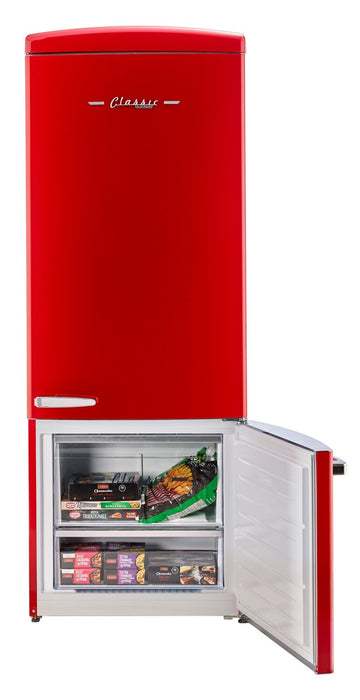 Unique Classic Retro 28\" 17 Cu Ft. Bottom Mount Refrigerator - Red - UNQ-455L R AC