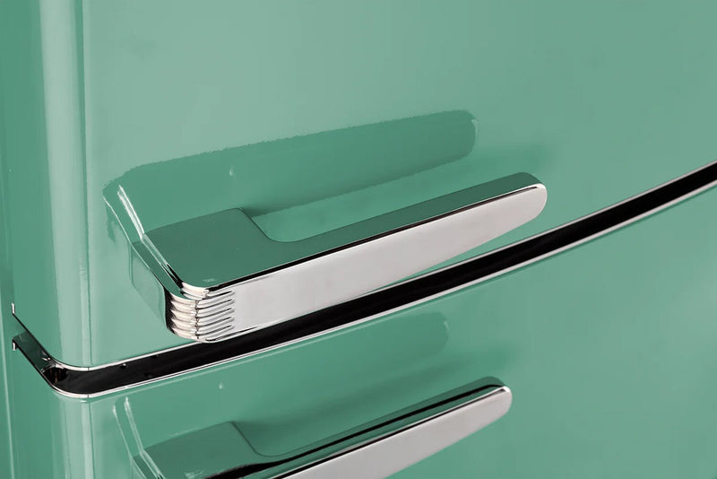 Unique Classic Retro 28\" 17 Cu Ft. Bottom Mount Refrigerator - Turquoise - UNQ-455L T AC