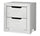 ["Elite Bedside 2-Drawer Nightstand, 22##PACKAGEDETAILSquot;W x 23##PACKAGEDETAILSquot;H - White"]