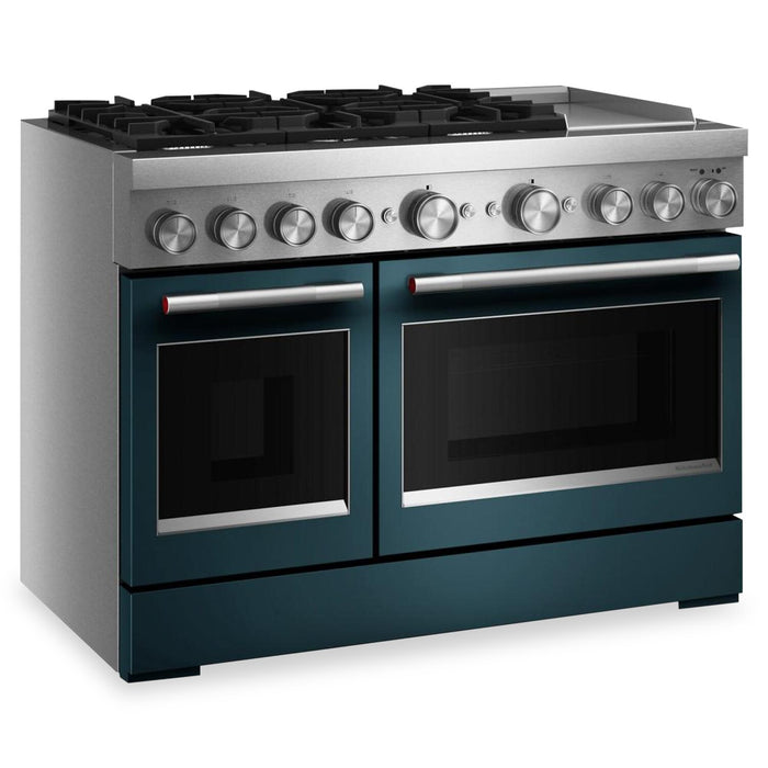 KitchenAid 6.3 Cu. Ft. 6 Burner Dual Fuel Range with Griddle – Agave - KFDD948SAG 